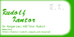 rudolf kantor business card